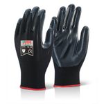 Nite Star Nylon Gloves 1Pr Blk L