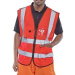 Exec Hi Vis Waistcoat Red Xl