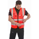 Exec Hi Vis Waistcoat Red 3Xl
