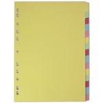 Elba A4 Card Dividers 15 Part Ast