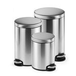 Durable Ssteel Pedal Bin Round 12L