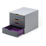 Durable Varicolor Safe 4 Drawer Unit