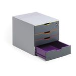 Durable Varicolor Safe 4 Drawer Unit
