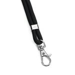 Durable Fabric Lanyard Black Pk10