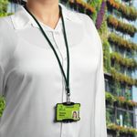 Durable Fabric Lanyard Green Pk10