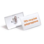Durable Click Fld Badge W/Clip Pk25