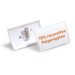 Durable Click Fld Badge W/Clip Pk25