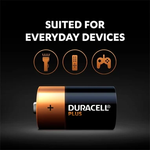 Duracell Plus C Battery Pk2