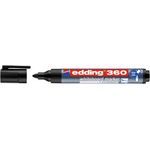 Edding 360 Drywipe Marker Black Pk10