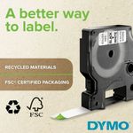 Dymo Rhino Vinyl Tape 9Mm Blk/Wht