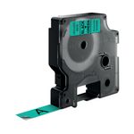 Dymo D1 Labelmaker Tape 12Mm Blk/Grn