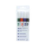 Dry Wipe Markers Bullet Tip Ast Pk4