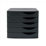 Desktop 5 Drawer Set A4 Black