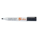Drywipe Marker Bullet Tip Blk Pk12