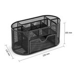 Wire Mesh Desk Tidy Blk