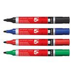 Permanent Marker Bullet Tip Ast Pk4