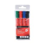 Drywipe Marker Bullet Tip Ast Pk4