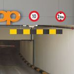 Height Restriction Bar 2500 Ylw/Blk