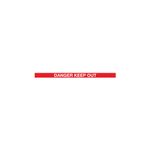 Twin Yellow Post Danger Red/Wht Pk2