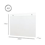 5 Star Wall Sign Holder A4 Landscape