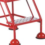 Uk Domed Feet Pchd 3 Tread Step Red