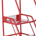Uk Domed Feet Pchd 4 Tread Step Red