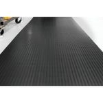 Wide Ribbed Runner Mat 0.9Mx5M Blk