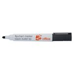 Flipchart Marker Bullet Tip Blk Pk12