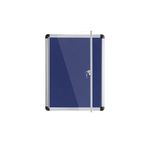 Glazed Noticeboard Blu Felt 900X1200
