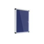 Glazed Noticeboard Blu Felt 900X1200