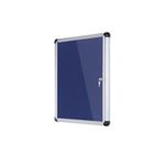 Glazed Noticeboard Blu Felt 900X1200
