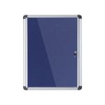 Glazed Noticeboard Blu Felt 900X1200