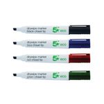 Drywipe Marker Chisel Tip Ast Pk4