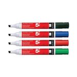 Drywipe Marker Chisel Tip Ast Pk6