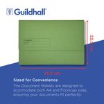 Guildhall Doc Wlt Foolscap Grn Pk50
