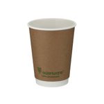 Dbl Wall Coffee Cup 12Oz Kraft Pk500