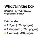 Hp 305Xl Ink Cart Hy Mpk Tri-Col Cmy