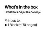 Hp 302 Ink Cartridge Black F6U66Ae