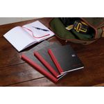 Black N Red Hb Ruled Notebook A4 Pk5