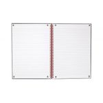 Black N Red Hb Wire Notebook A4 Pk5