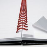 Black N Red Hb Wire Notebook A4 Pk5