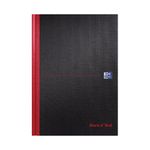 Black N Red Hb Plain Notebook A4 Pk5