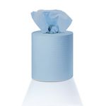 2Work Cfeed Roll 1-Ply 300M Blue Pk6