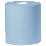 2Work Cfeed Roll 1-Ply 300M Blue Pk6