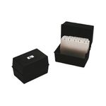 Q-Connect Card Idx Box 203X127 Blck