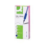 Q-Connect Grip Gel Roll Pen Blu Pk10