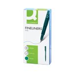 Q Connect Fineliner Pen 0.4 Grn Pk10