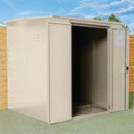 Ryedale 6X6 Metal Outdoor Shed Ivory