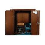 Harrogate 6X6 Metal Outdr Shed Brown