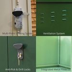 Harrogate 6X6 Metal Shed Fir Green